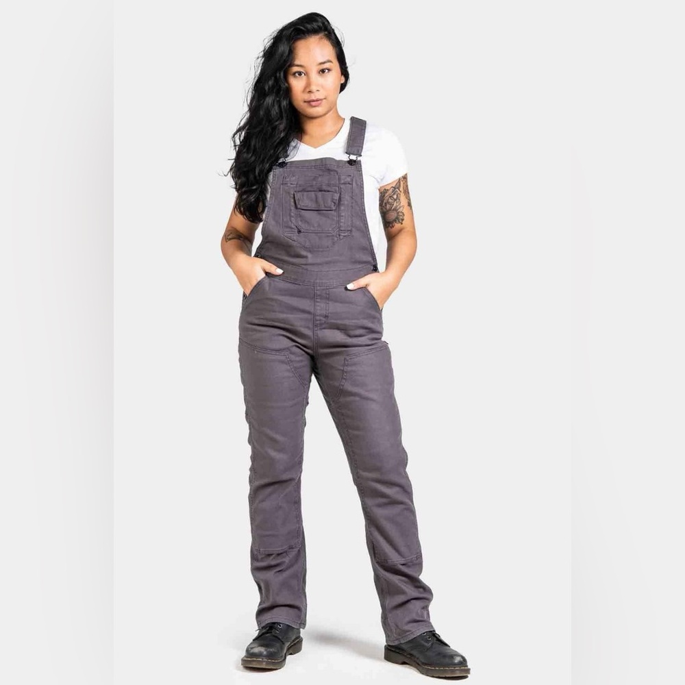 Women's Charcoal Denim Overalls